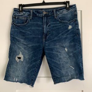 American Eagle Distressed Stretch Denim Shorts